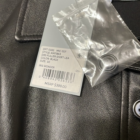 Antonio Melani Women's Leather Short Sleeve Dress - Picture 3 of 8